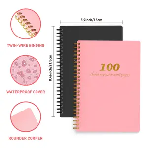 100 Dates Record Book-Perfect Couple's Gift with Fun Date Ideas - Lovely Engagement or Valentine's Day Gift for Him or Her - Record Your Dating Experiences-A5(5.9*8.6inch)