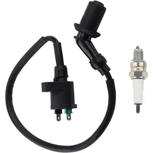 Racing Ignition Coil, Plug Wire For 50CC,100CC,110CC,125CC Moped,Scooter,ATV,Go Kart,Pit Dirt Engine,Motorcycle High Performance Parts