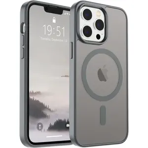 Magnetic for iPhone 17/16/15/14/113/12 Pro Case  (Compatible with MagSafe)(10 FT Military Grade Drop Protection) Slim Translucent Matte Shockproof Phone Cover