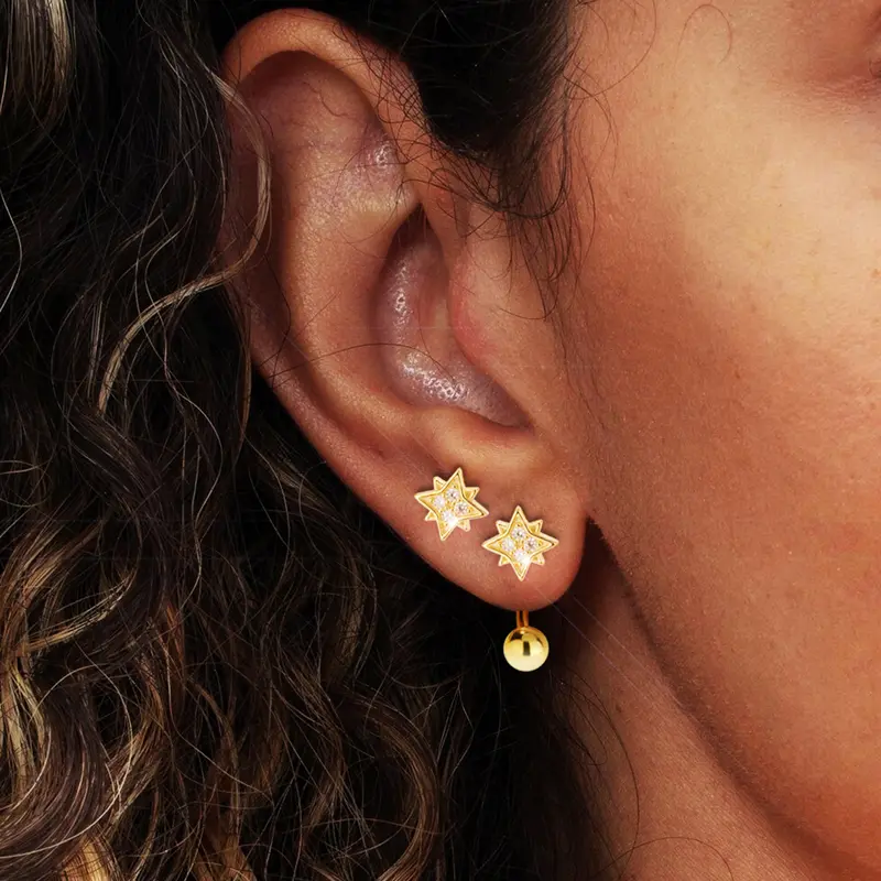 Interchangeable Earrings Set | 2 Pairs in 1  | Interchangeable Earring Set | Wear 3 Styles | Mix & Match Earrings for Women