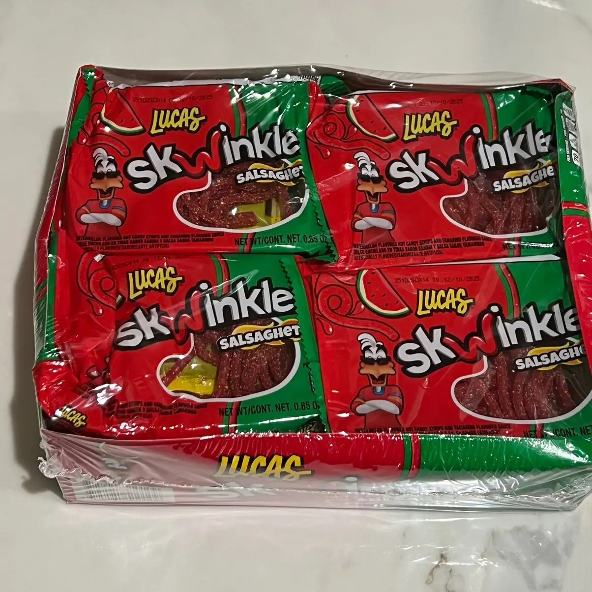 Lucas skwinles salsaghetti watermelon candy