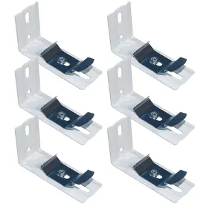 Vertical Blind Bracket,   6 pcs corner bracket flat  stainless vertical vlind vracket clips for Internal installation and external