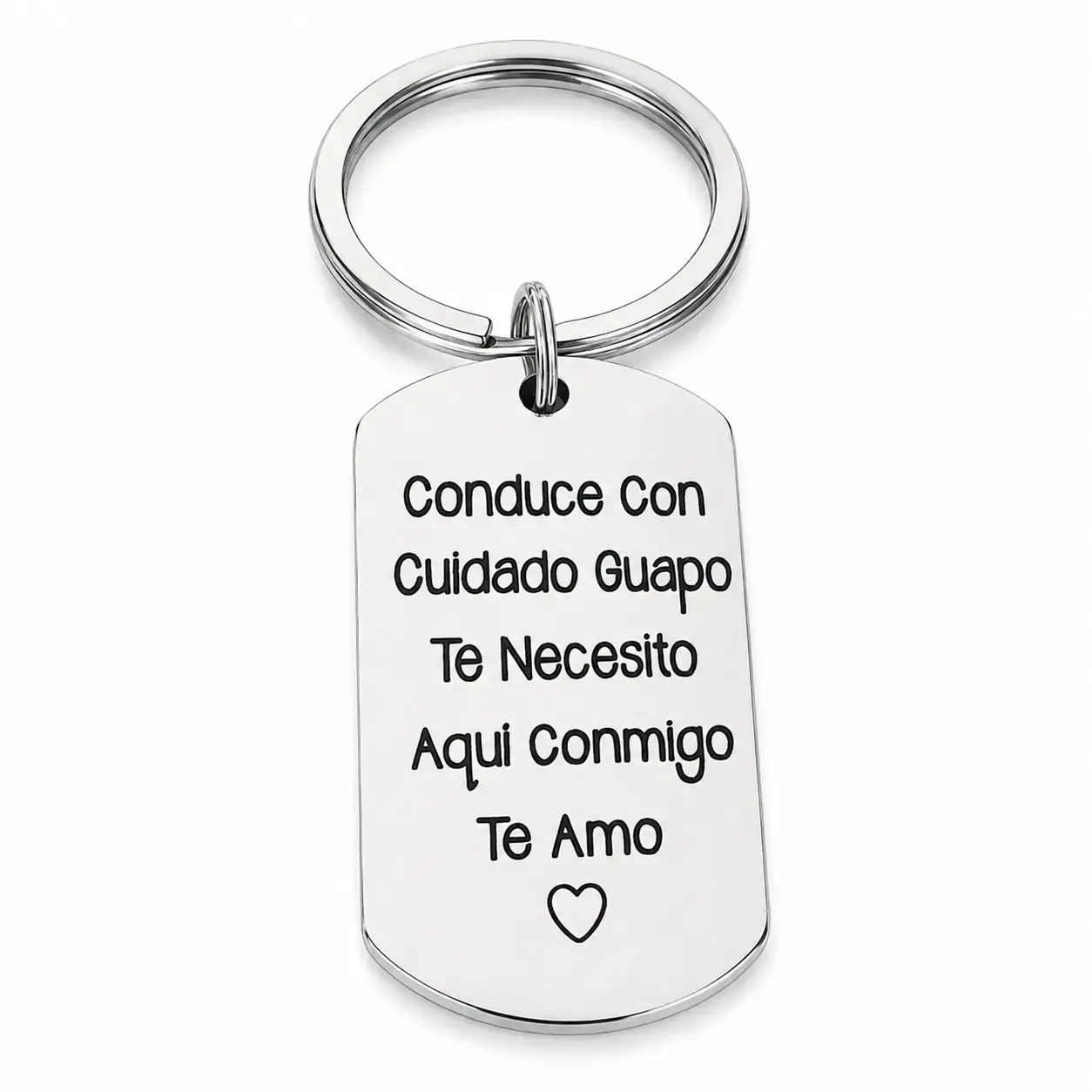 Stainless Steel Keychain with Personalized Letter – Concise Metal Keyring for Men Women, Trendy All-Match Accessory, Birthday Gift