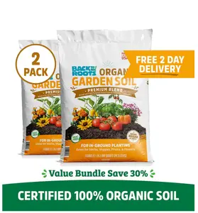 Organic Garden Soil - 2 1 cu.ft. Bags, Natural Ingredients, Versatile for Gardening, Ideal for Sustainable Gardening