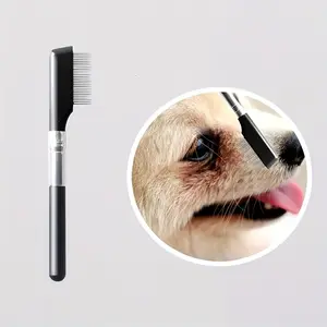 Pet Eye Care Brush Grooming Products - Gentle Tear Removal with Hair Combing Device for Dogs and Cats, Designed for Use with Both Hands