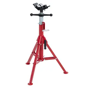 GARVEE Pipe Jack Stand with 4-Ball Transfer, 2500 LB V Head Welding Pipe Stand with 28-52 Inch Adjustable Height, 1/8"-12" Wide Pipe Capacity for Welding and Pipe Threading