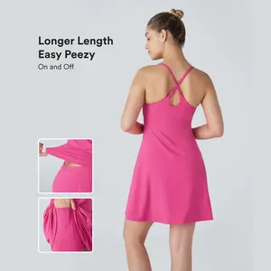 Halara Softlyzero Plush Backless Active Dress-Longer Length-Easy Peezy Edition