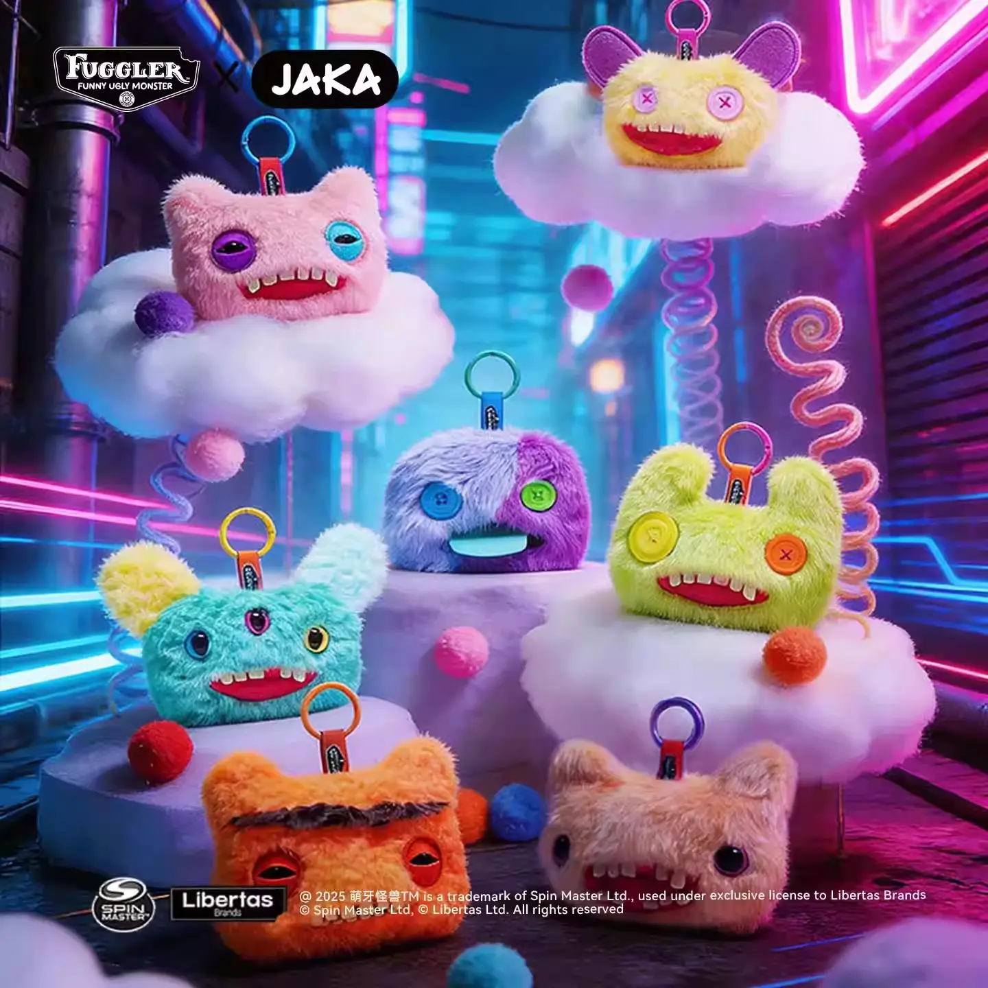 JAKA Fuggler Teeth Monster Storage Bag Ugly Doll Plush Toy Cartoon Pendant for Kids Collectable Organize Toys Safely Functional Fun