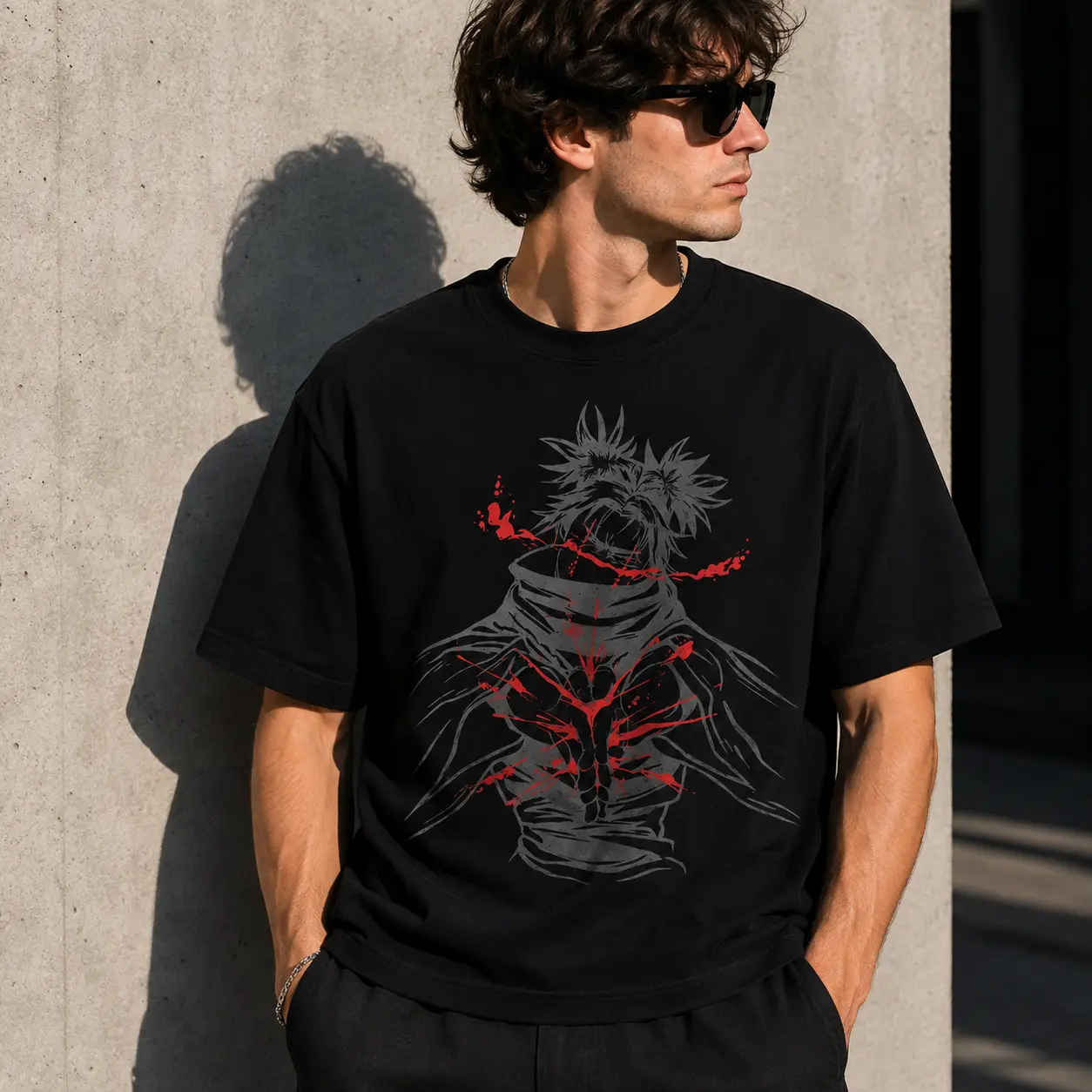 Yuji Itadori Shirt, Jujutsu Kaisen Anime Graphic Tee, Dark Manga T Shirt, Japanese Anime Streetwear, Unisex Gift for Anime Fans
