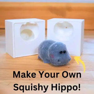 Squishy Hippo Mold - Make Your Own Taba Squishies With This 2-Part Mold