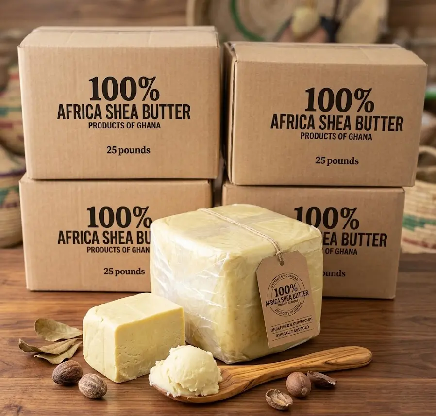 Raw African Shea Butter, 100% Pure Unrefined & Organic Daily Moisturizer for Dry Skin and Hair Repair, Vegan Cosmetic for DIY Projects, Moisturizing, Bag, Storage, Scent, Acne Prone, Fragrance Free, Solid, Cruelty Free, Mature, Body Care, Soothing, Deep H