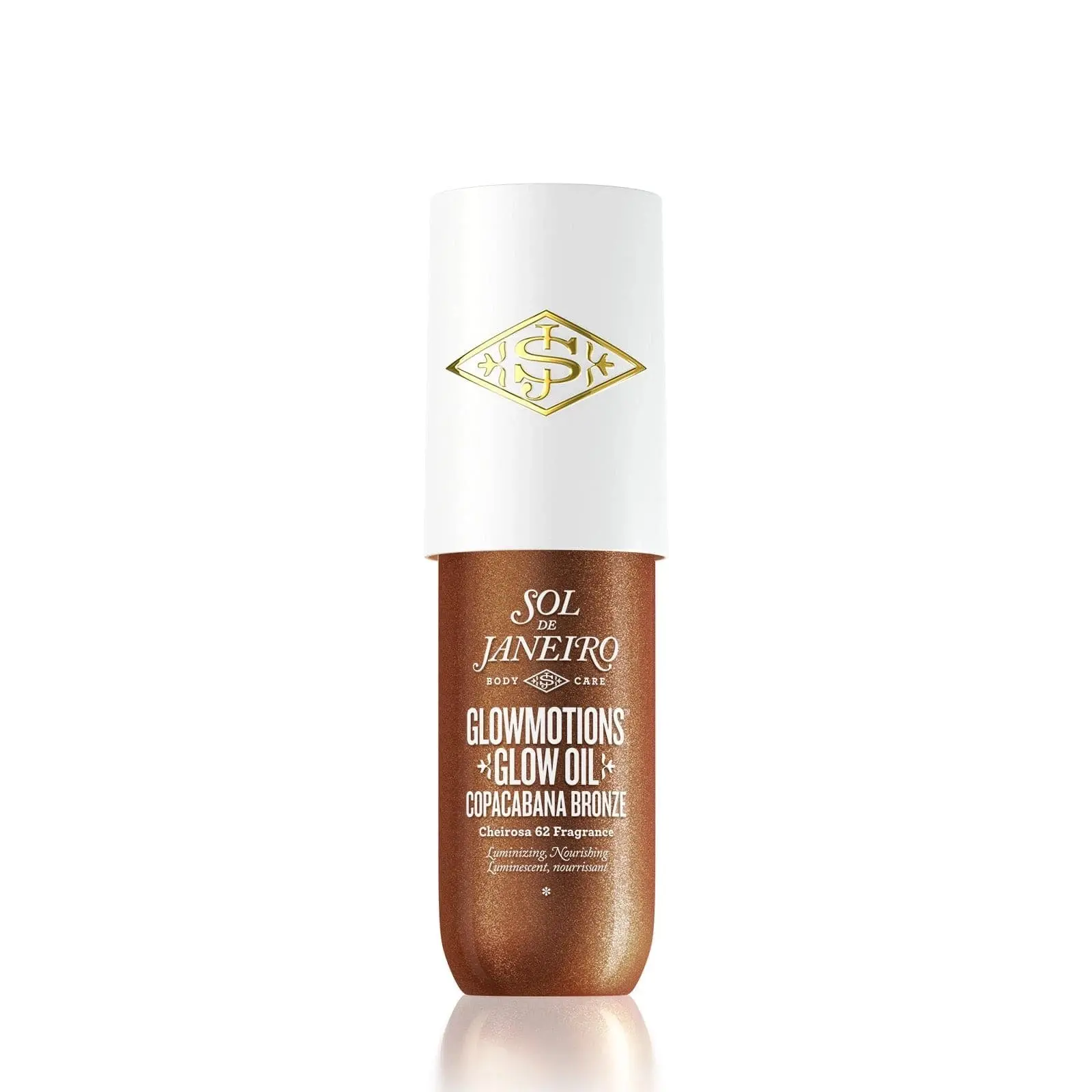 Sol de Janeiro GlowMotions Glow Body Oil - Body Care, Lightweight Scented Oil with Brazilian-Style Shimmer, Bronze Effect, Pistachio-Salted Caramel-Vanilla Aroma, Skin-Softening Formula, Nourishing, Beauty Products, Glowup, Blend, Brazilian Sol Body Oils