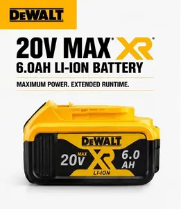 DEWALT 20V 6Ah Lithium XR Cordless Tool Battery, Rechargeable Power Tool Battery, Fast-Charging, Safe & Reliable Performance, Cordless Tool Batteries