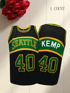 Boyfriend Style Men's #40 Black Sports Basketball Jersey, Breathable Sleeveless Pattern Printing, Letter Embroidery Sweatshirt Training Competition Sports Uniforms Suitable For Summer, Stylish Jersey