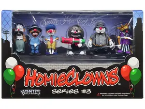 "HomieClowns" Series 3, 2-Inch Figures Set of 6 Pieces by Homies
