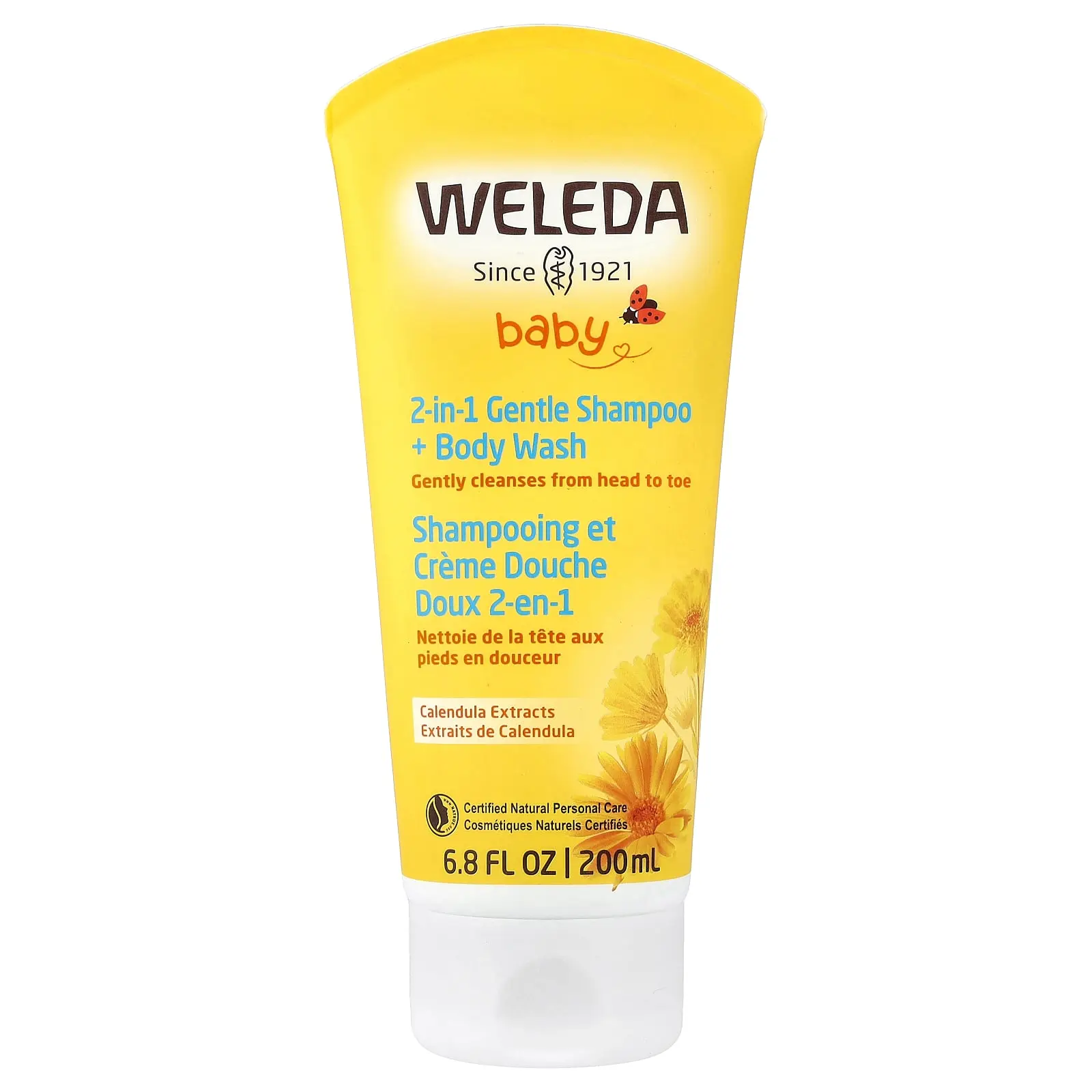 Weleda Baby, 2-in-1 Gentle Shampoo + Body Wash, Calendula Extracts, 6.8 fl oz (200 ml)