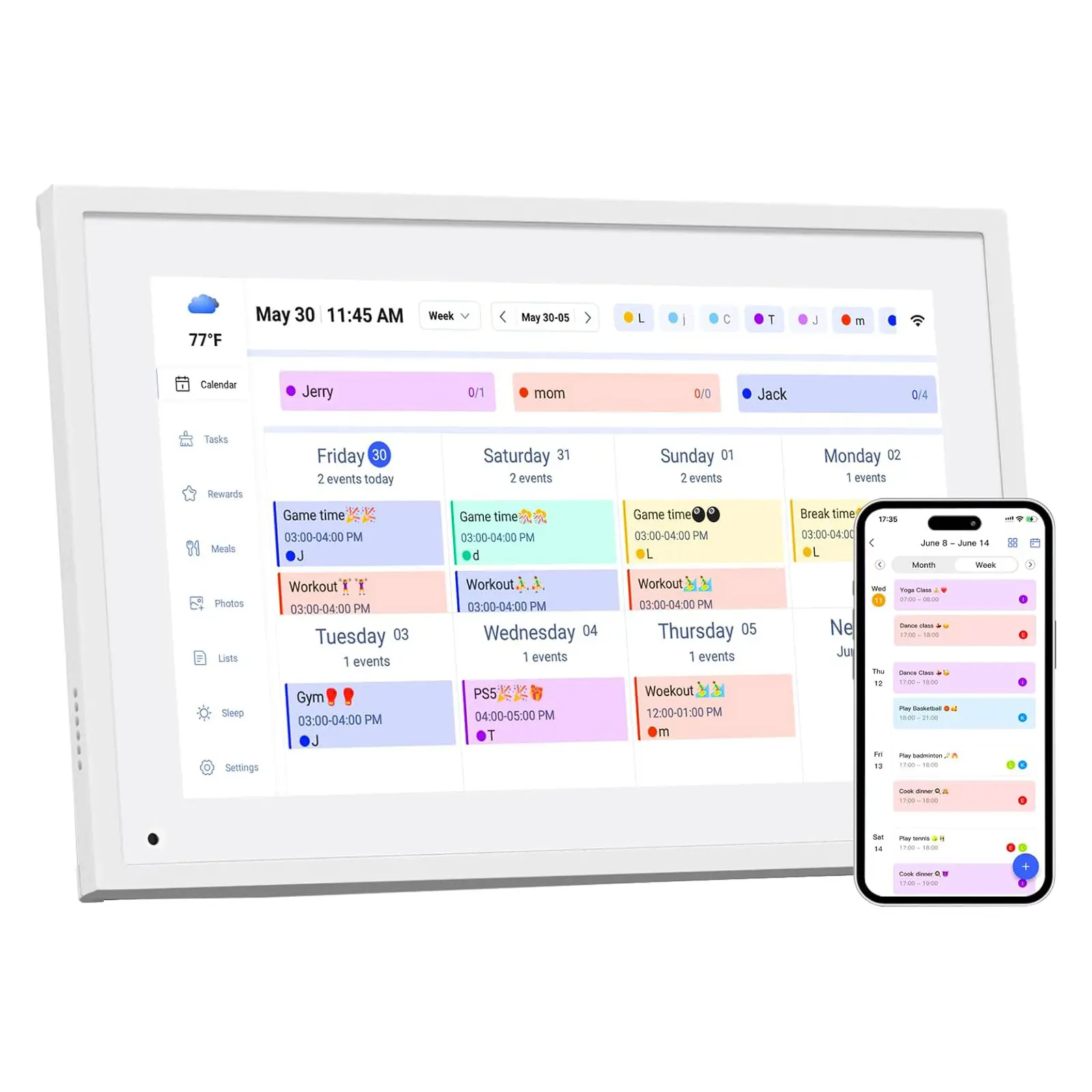 10.1 inch Digital Calendar & Chore Chart, Smart Touchscreen Display for Family Schedules, Hearth Display Family Planner, Digital Photo Frame, Great for Organizing Your 2026-2027 Calendar summerwins