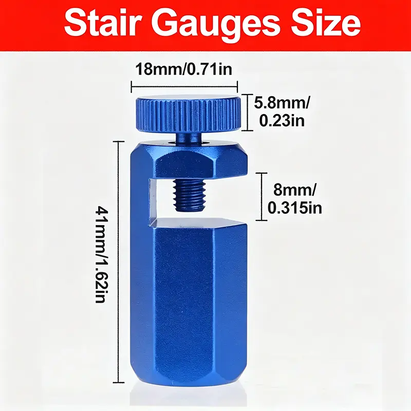 Woodworking Framing Square Stops with Aluminum Holder & Portable Hook, Easy-Install Tall Stair Gauges, Multi-Size Framing Jig for Speed Square & Circular Saw, Handy Father’s Day Gift for Carpentry Enthusiasts, Framing Jobs