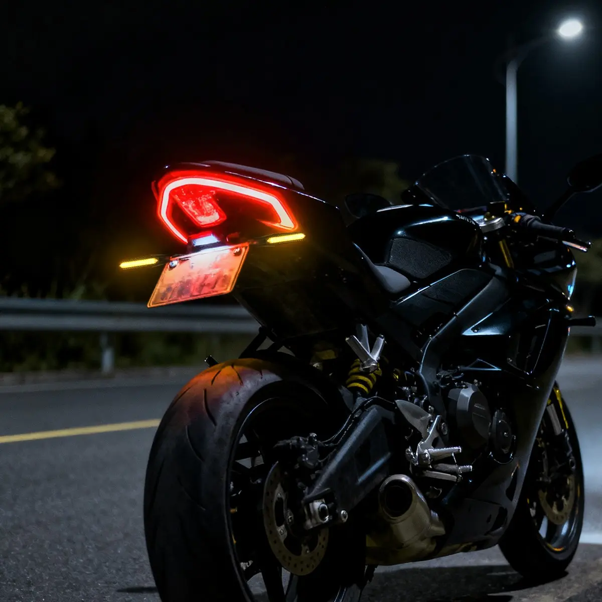 2-Pack Universal Flowing LED Motorcycle Turn Signals, Waterproof Amber Sequential Lights, Dynamic Flashing for Sports Bikes, Scooters, Atv