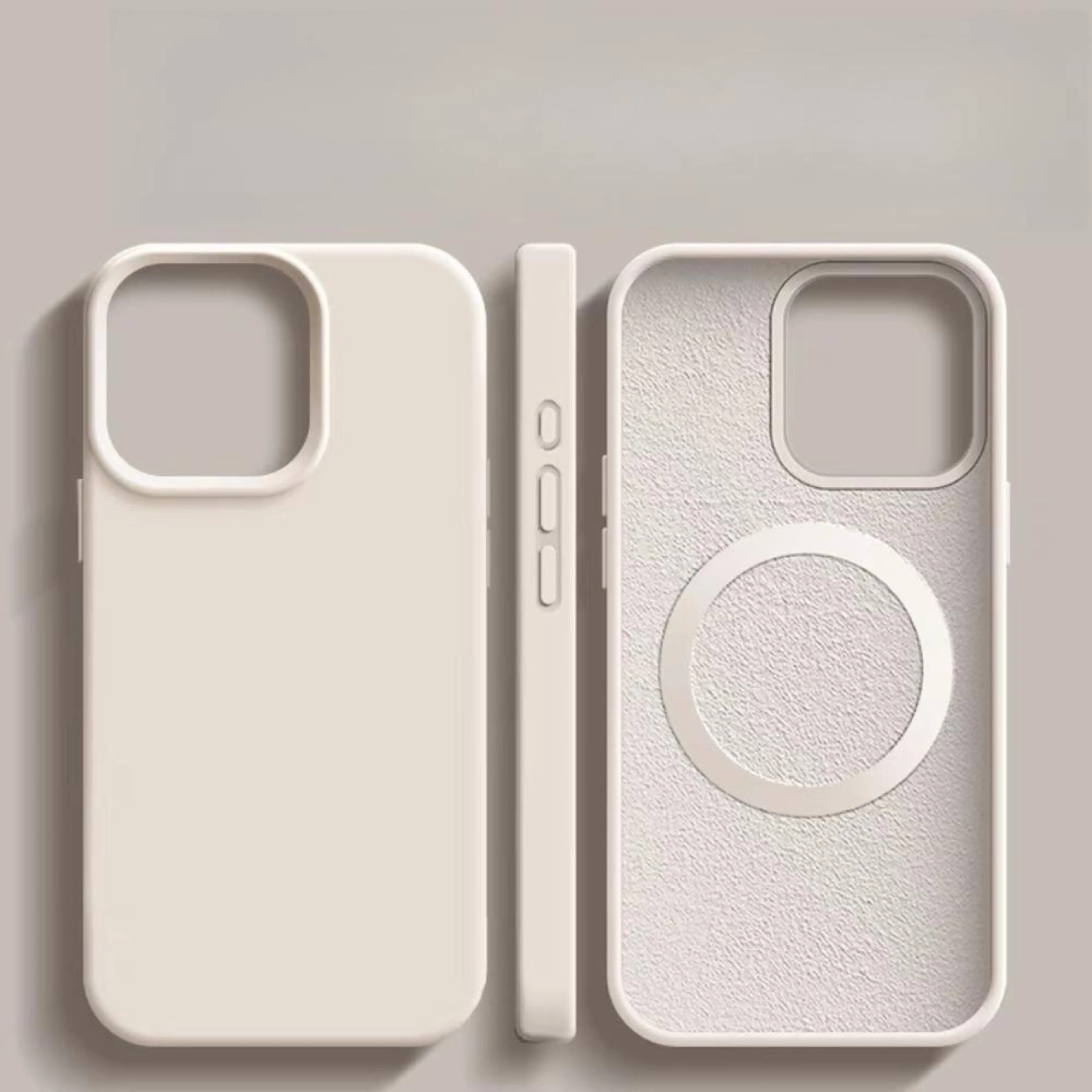Aesthetic MagSafe Silicone Smartphone Case for iPhone 12-17, Anti-Scratch Handheld Cover with Comfortable Grip, Exquisite Slim Protective Mobile Phone Accessory
