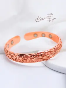 Bohemian Style Copper Magnetic Bracelet for Men and Women, Copper Bracelets, Fashionable Wearable Jewelry with 6 Strong Magnets, Perfect for Daily Use or Gifts, Boho Style Bracelet