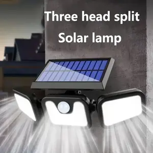 1 Pack/2 Packs Solar Security Light with Motion Sensor, 2400LM Brightness & 3-Head Design | Easy to Install, Waterproof & Energy-Saving | Ideal for Gardens, Courtyards, Walkways, Yards, Garages, Porches, Barns, Patios – Also a Perfect Mother's Day Gift