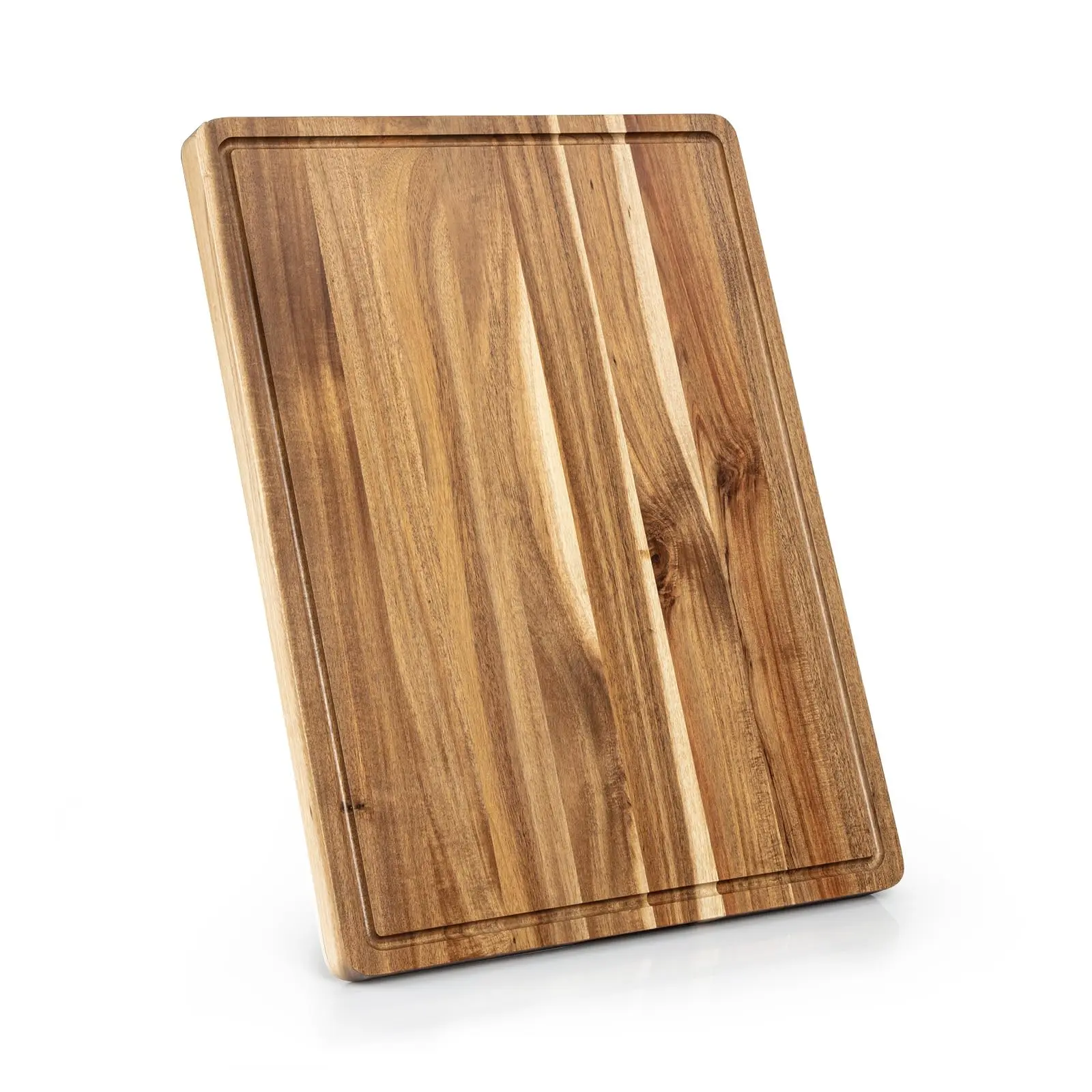Acacia Wood Cutting Board: 24x18x1.2 Inch Extra Thick Heavy Duty Chopping Board - Large Edge Grain Kitchen Board with Juice Grooves, Knife-Friendly & Odor-Resistant