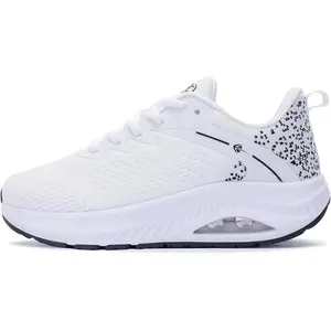 Women's Arch Support Walking Shoes - Wide Toe Box Orthopedic Sneakers w/Air Cushion - Tennis Shoes for Plantar Fasciitis Relief - Stylish, Breathable, Lightweight, Non-Slip - Black/White & Colors - US 6-11