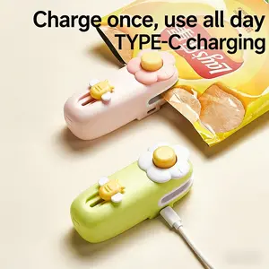 Mini flower sealing machine Small household sealing machine Hand pressure sealing machine Snack bag Magnetic attraction