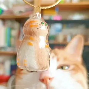 Cute Cat Fur Memory Charm – Shaped Charm for Collecting Pet Fur, Memorial Gift for Cat Lovers, Keychain or Necklace Decoration