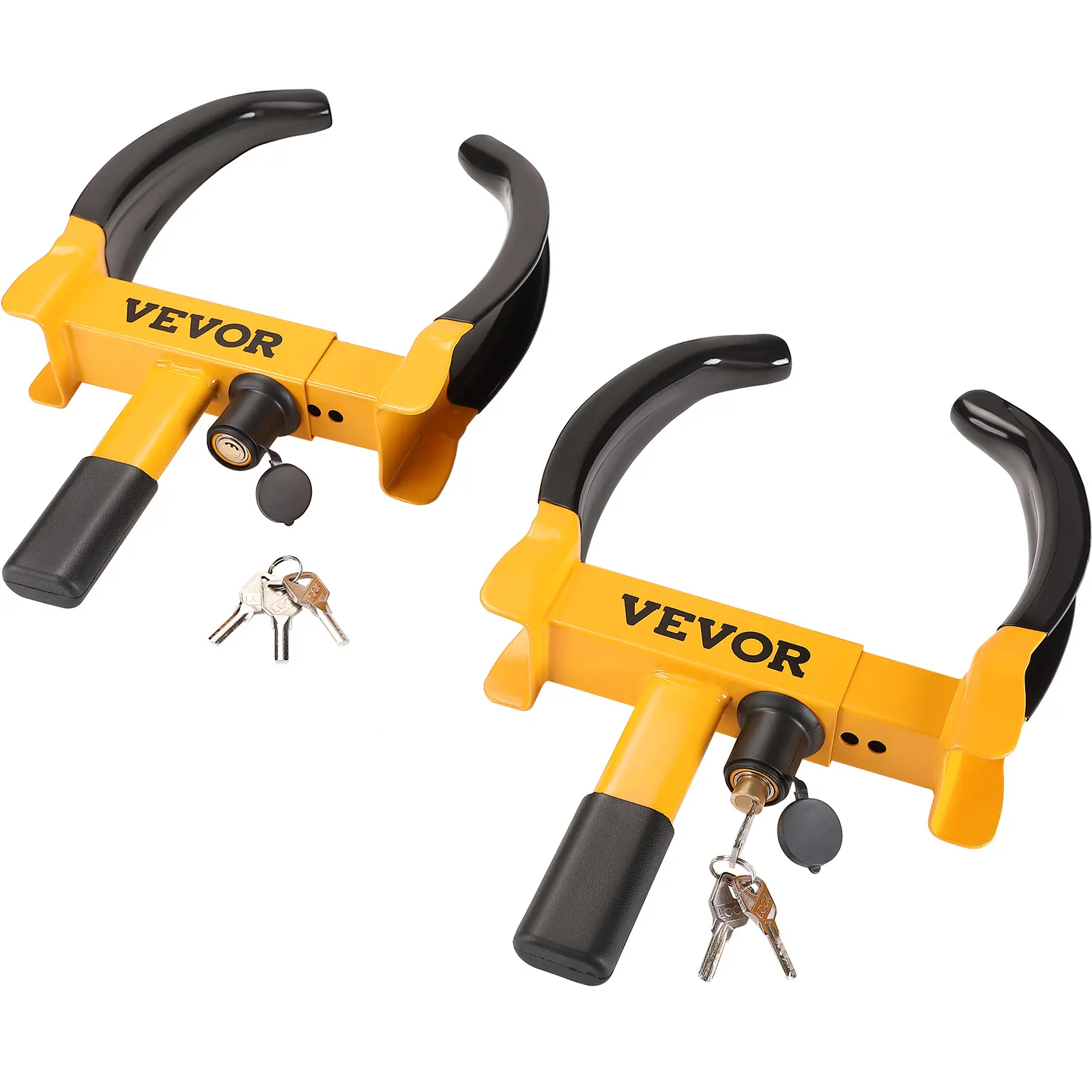 【Summerfinds】VEVOR Wheel Lock,2 Packs Universal Wheel Clamp LockAdjustable Anti Theft Trailer Lock Wheel ClampHeavy-duty Steel Tire Lock for ATV RV SUV Car Golf Cart Boats Motorcycleswith 6 Keys