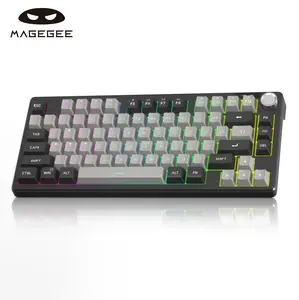 MageGee TS75 Membrane 60% Ultra-Compact 75-Key Gaming Keyboard, RGB Backlit LEDs, IPX4 Water-Resistant Multi-Device PC Accessory for Gamers, Business Travel Use, Pc Accessories