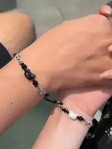 Couple Bracelet Cat Cat Set, Cute Animal Design Jewelry for Couples, Perfect Gift for Him & Her, Trendy Accessory, Fashionable Bracelet, Bracelet Sets