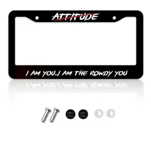 1pc Aluminum Car License Plate Frame, Exquisite and Durable License Plate Frame, Two Holes with Screws and Nuts, Perfect for Your Car, an Ideal Birthday Gift for Car Decoration Enthusiasts, for Decorative Purposes Only, Dimensions Are