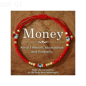Dan Qi Evil Eye Bracelet for Women & Men Handmade Adjustable Beaded Red Rope Wristband Protection Jewelry Good Luck Friendship Gift Boho Chic Spiritual Accessory