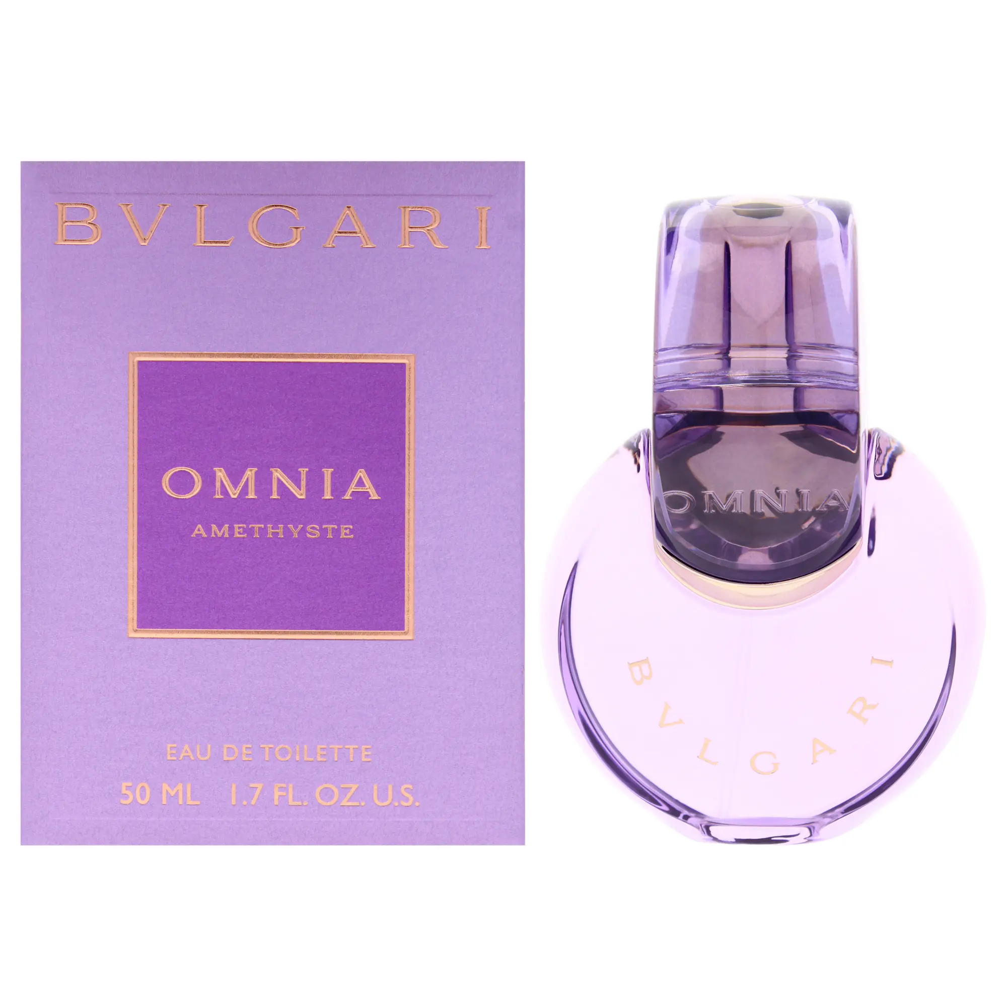 Bvlgari Omnia Amethyste Women's Elegant Design Eau de Toilette Spray - 1.7 oz (1 to 1.9 fl oz), 50 ml Bottles