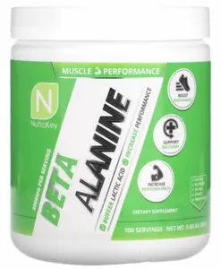 NutraKey Beta Alanine 300g – High-Potency 3000mg per Serving – Boost Endurance & Muscle Performance – Supports Recovery – 100 Servings – Non-GMO, Gluten-Free