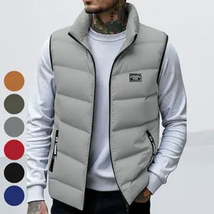 Men's Thickened Warm Sleeveless Vest - Black Full-Zip Stand Collar Ideal for Winter Workouts Parties & Daily Wear Perfect Gift for Husbands Sons Cold-Resistant Durable Activewear Minimalist High-Quality Fabric winter vest Menswear Love SpringStatements