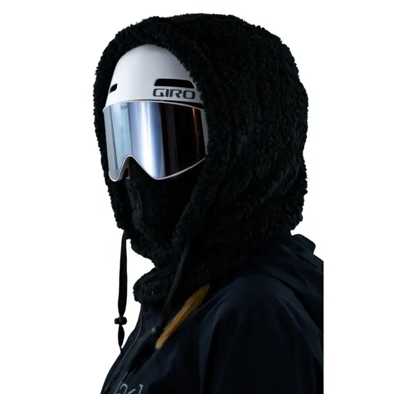 Unisex Geometric Sherpa Hoodie Beanie - 100% Fleece Material, Soft Satin Lining, Warm, Windproof, One Size Winter Hat Accessory, Available in Colors for Engagement