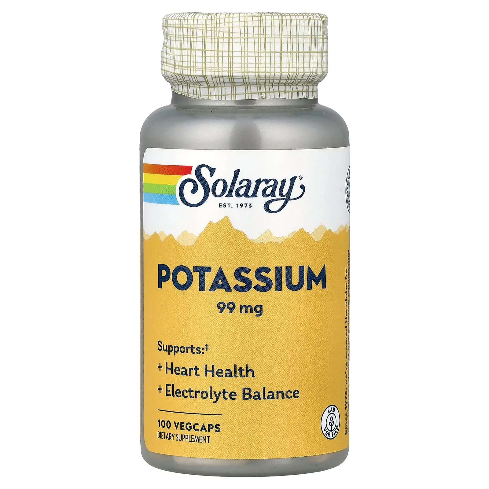 Solaray Potassium, 99 mg, 100 VegCaps Solaray Potassium, 99 mg, 100 VegCaps