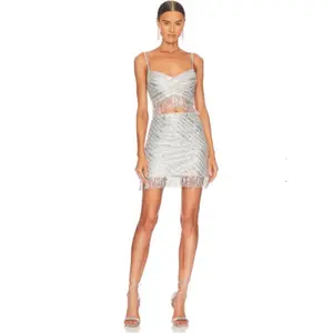 Saylor NYC Persephone Sequin Top & Mini Skirt Set – Size Small (Brand New)