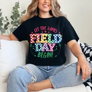 Field Day Shirt for School, Let the Games Begin Tee, Gift for Her, Gift for Him, Teacher Student Unisex T-Shirt, End of Year TikTok Trend