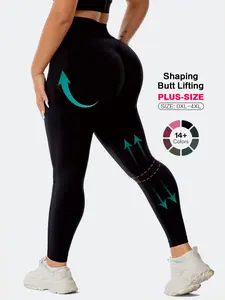 [PLUS SIZE] High Waist plus size leggings for curvy women, Oversize Stretchy Fitness Leggings, Quick-Dry Sportswear for All Seasons, tummy control black leggings for women,crz yoga leggings,plus size pants for women,workout for women, Gym Workout Leggings