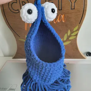 Large Crochet Yip Yip, Hanging Basket, Handmade Large Crochet Yip Yip, Hanging Basket, Handmade