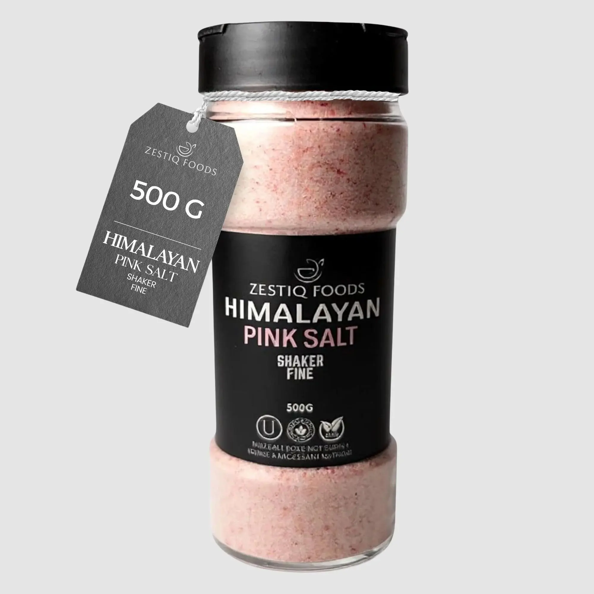 100% Organic Himalayan Pink Salt – Fine Grind, Shaker Bottle for Cooking & Seasoning | 500g