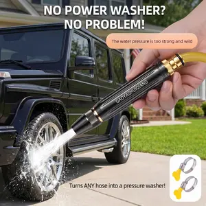 Home high-pressure car wash water gun with booster nozzle a must-have for watering plants and vegetables, and car washing.