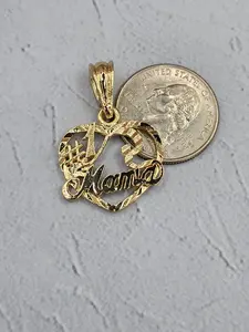 MAMA #1  heart beautiful pendant gold plated
