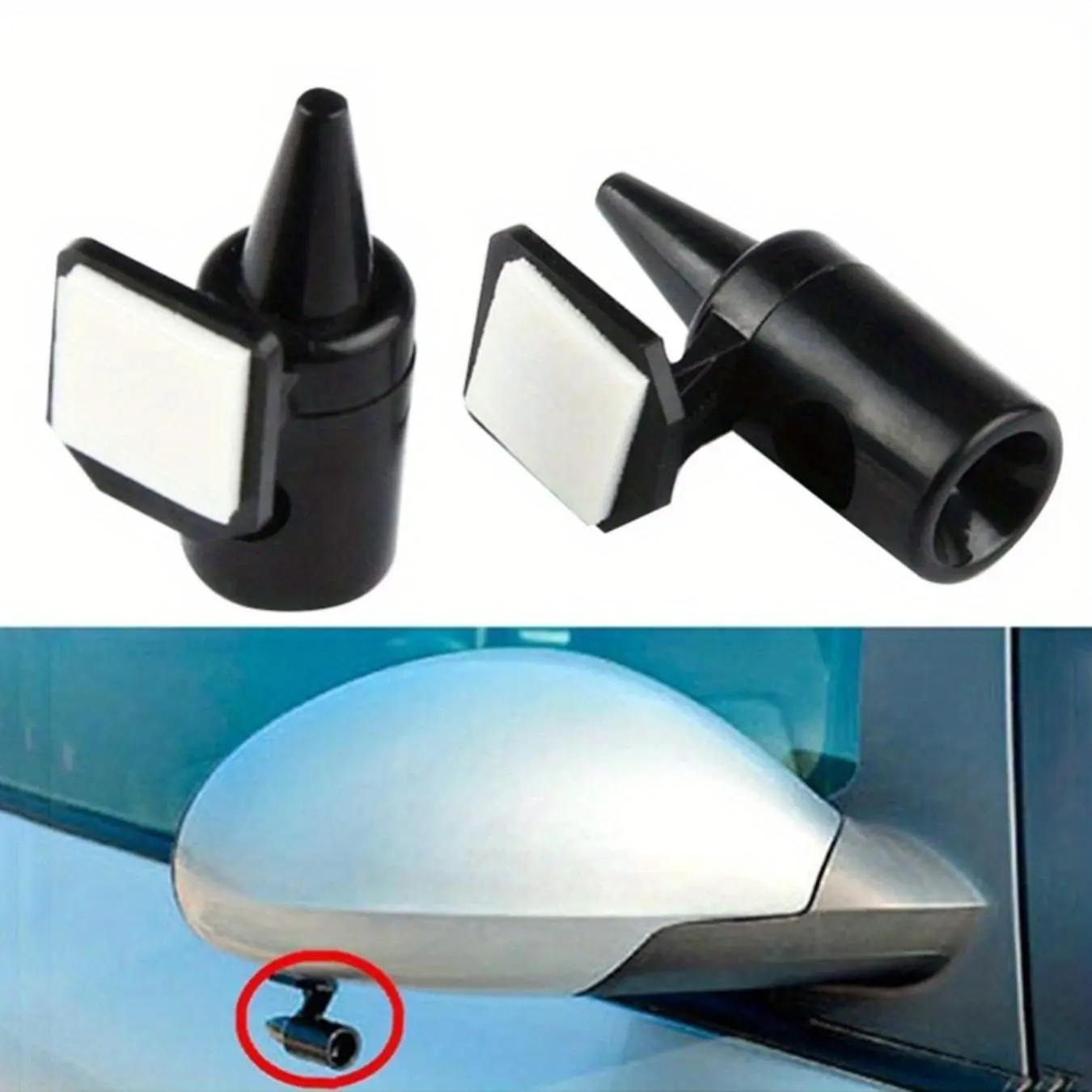 2PCS Ultrasonic Whistles Safety Sound Alarm Black Automotive Car Deer Animal Alert Warning