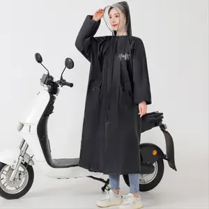 Women's Raincoat Hooded with Pockets, Full Body Long Rain Jacket for Outdoor Hiking, Adult One-Piece Windbreaker Rainwear