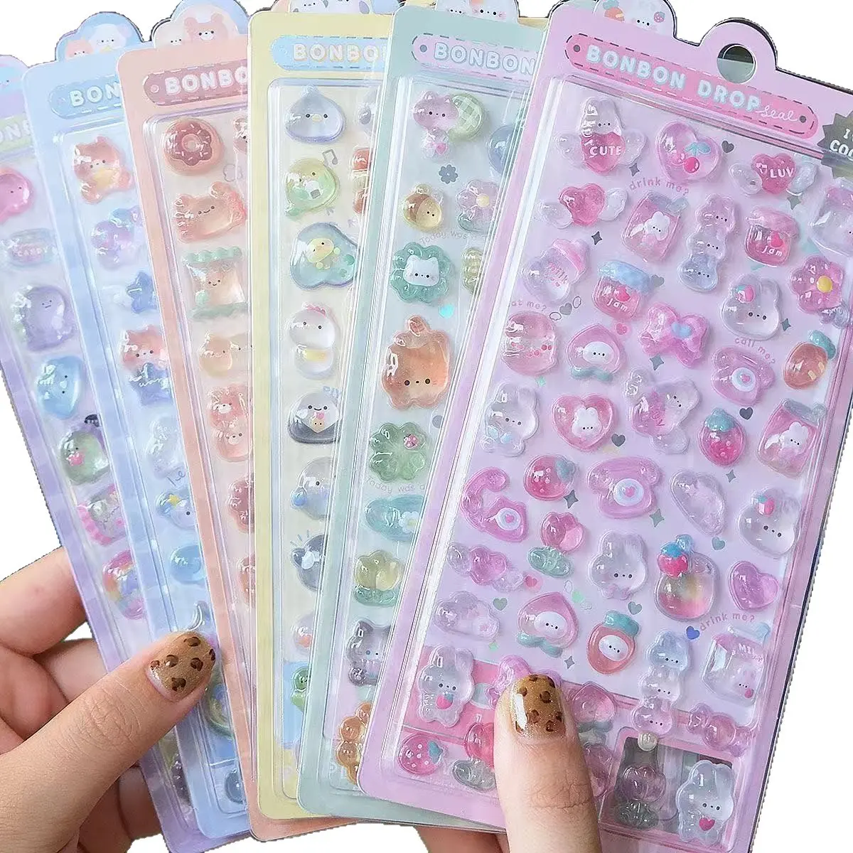 3D Embossed Stickers for Children Fun Hollow Bubble Stickers Cute Cartoon Decorative Embossed Stickers High Appearance Multi-functional Use for Phone Case Album Luggage Water Bottle Decoration scrapbooking